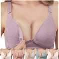 thumbnail image 4 of ZACPNCV Seamless Nursing Bras for Breastfeeding Soft Wireless Sleep Maternity Bralette Regular and Plus Size Pink 40/90B, 4 of 4