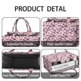 thumbnail image 4 of Large Capacity Tote Bag,Pioneer Flower Floral Print Pattern Handbag Fashion Luxury Tote Bag,15.7"x13"x 5.1" Inches,Laptop Compatible, 4 of 6