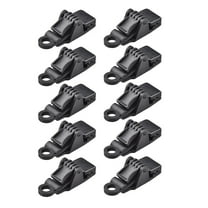 Raindrops  10 Pcs Heavy Duty Tent Clip Hooks Tarp Clips Awning Clamp Stake Kit Black