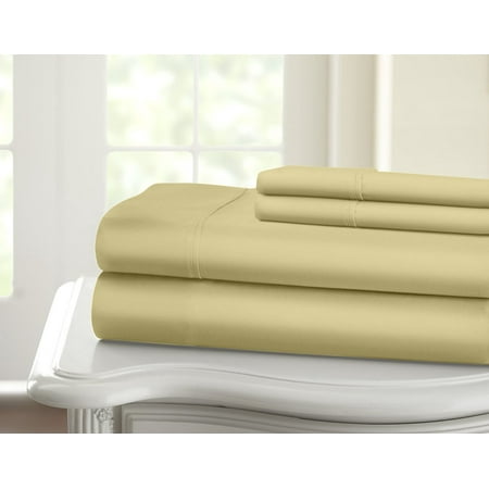 1200 Thread Count 100% Cotton Solid Sheet Set (Full,