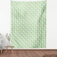 thumbnail image 4 of Abstract Fabric by the Yard, Mother Nature Inspired Ornamental with Braids and Chain Like Details, Decorative Upholstery Fabric for Chairs & Home Accents, Green Pale Green White by Ambesonne, 4 of 5
