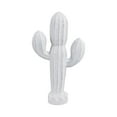 thumbnail image 6 of Contemporary Wooden Cactus Figurine for Home Decor - Modern Sculpture for Bathroom, Office, and Living Room Decor - Artful Ornaments for Shelf and Coffee Table Display - 18", White & Brown, 6 of 13