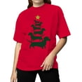 thumbnail image 2 of Dachshund Christmas Tree Womens Graphic Tee, 2 of 3