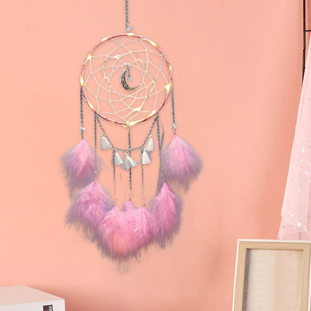 Decoración del hogar, decoración de habitaciones, decoración de paredes, cadena atrapasueños, campanillas de viento, decoraciones, tienda de regalos de corazón femenino, atrapasueños de hierro