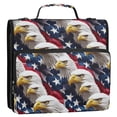 thumbnail image 5 of FORMRS Zipper Binder with Shoulder Strap 2-inch Ring 500 Sheet Capacity File Bag, American Eagle Pattern, 5 of 5