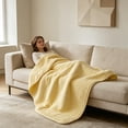 thumbnail image 4 of 6 Layer Muslin Cotton Summer Throw Blanket 120x150cm, Lightweight Breathable Nap Blanket for Kids Adults Bed Couch Travel, 4 of 6