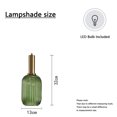 thumbnail image 2 of Boho Hanging Lamp Glass Dining Room Kitchen Island Glass Green Black Pendant Lights Ceiling Light Plug In, 2 of 4