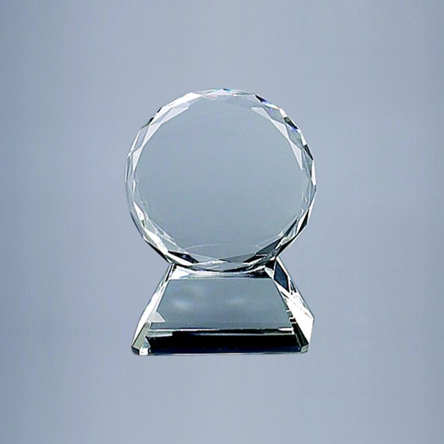 Trofeo de Cristal Óptico Redondo Creative Gifts 13x4x12 cm