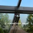 thumbnail image 6 of Sunjoy Outdoor Pergola 9 x 12 ft. Patio Black Steel Frame Pergola with Retractable Beige Canopy Shade for Backyard, Garden Activities, 6 of 11