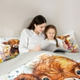 thumbnail image 5 of Manfei Brown Highland Cow Bedding Comforter Set for Teens, Rustic Groovy Floral Twin Comforter Sets, Fashion Art Watercolor Reversible Bedding Set, Lightweight Room Decor, 2-Piece, 5 of 8