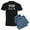 With Blue Strpe Pant, variant on - HOW TO PICK UP CHICKS Men's Dark Pajamas - Men's Dark Loose Fit Cotton Pajama Set
