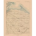thumbnail image 2 of USGS 12x14 White Modern Wood Framed Museum Art Print Titled - Maumee Bay Ohio Quad - USGS 1900, 2 of 4