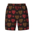 thumbnail image 4 of Lsque Mens Swim Trunks Gold Glitter Heart Pattern - Bathing Suit Compression Liner - Beach Swim Shorts Swimwear - (S-3XL) - Stretch Quick Dry -3X-Large, 4 of 9