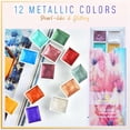 thumbnail image 1 of Mefallenssiah Ensemble de 12 Couleurs de Pigments Aquarelle en Métal Transparent, 1 of 7