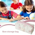 thumbnail image 6 of AOKAILA Aesthetic Pencil Case Pen Holder with Bow Pattern Cosmetic Organizer Portable Case Toiletry Makeup Pouch for College Student reasonable, 6 of 9