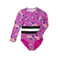 thumbnail image 4 of Justice Girls 2 Piece Long Sleeve Elastic Trim Floral Print Rash Guard Swimsuit, Sizes 5-18, 4 of 4