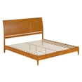 thumbnail image 2 of AFI Valencia King Solid Wood Low Profile Sleigh Platform Bed, Light Toffee, 2 of 12
