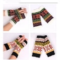 thumbnail image 3 of Nvzi Guantes sin dedos de punto con forma de árbol de Navidad, manoplas de invierno de medio dedo, calentadores de muñeca, estilo L, 3 of 5