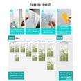thumbnail image 7 of Window Privacy Film Green Abstract Stained Glass Window Film Decorative Sun Block Window Cover Waves Gradient Water Ripple Striped Window Clings Static Adhesive Sticker for Bathroom 23.6"x59", 7 of 7
