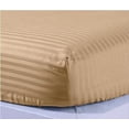 thumbnail image 1 of 1200 Thread Count 100% Egyptian Cotton 3-Piece Fitted Sheet ( 1 Fitted Sheet + 2 Pillow Covers) 27 Inches Deep Pocket Size Stripe Pattern, 1 of 3