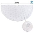 thumbnail image 6 of Deago 35.4 Inch Christmas Tree Skirt White Faux Fur Red Snowflake Tree Skirt for Christmas Party Holiday Home Decoration, 6 of 7