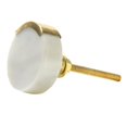 thumbnail image 2 of Bouton d'Armoire Rond en Marbre Blanc ( Ensemble de 6 ), 2 of 3