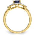 thumbnail image 2 of 14k Yellow Gold Diamond and Sapphire Ring - Ring Size 7.0-2.4gm, 2 of 6
