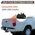 thumbnail image 2 of 1pc Smooth Black Rear Truck Bed Tailgate Handle With Key Hole Replacement Kit Compatible With 00-06 Toyota Tundra, 2 of 7