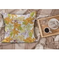 thumbnail image 2 of Floral Fluffy Throw Pillow Cushion Cover, Giant Lily Flowering Petals Exotic Blooms Hawaiian Bouquet Beauty, Decorative Square Accent Pillow Case, 20" x 20", Apple Green Marigold, by Ambesonne, 2 of 5