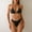 A169 Black, variant on Bikini Sets for Women Classic Triangle Halter Top with Shell Chain Detail High Cut Bottoms 2 Piece Swimsuits Flattering Backless Beachwear