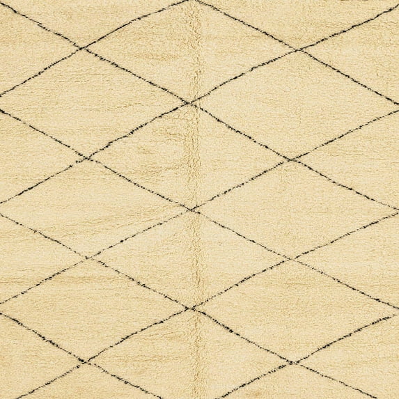 Ahgly Company Machine Washable Indoor Square Abstract Sun Yellow Area Rugs, 5' Square