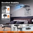 thumbnail image 4 of Projector Stand Desk,Wall and Ceiling Mount with 1/4inch Thread, Height Adjustable, Foldable, 360-Degree Rotation Silver, 4 of 7