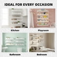 thumbnail image 4 of 6-Piece White Nursery Book Shelves,  Metal Floating Shelves for Wall, 16 Inch Scalloped Book Shelf for Kids Room, Bathroom, Bedroom, Playroom Wall Decor(6 Count), 4 of 10