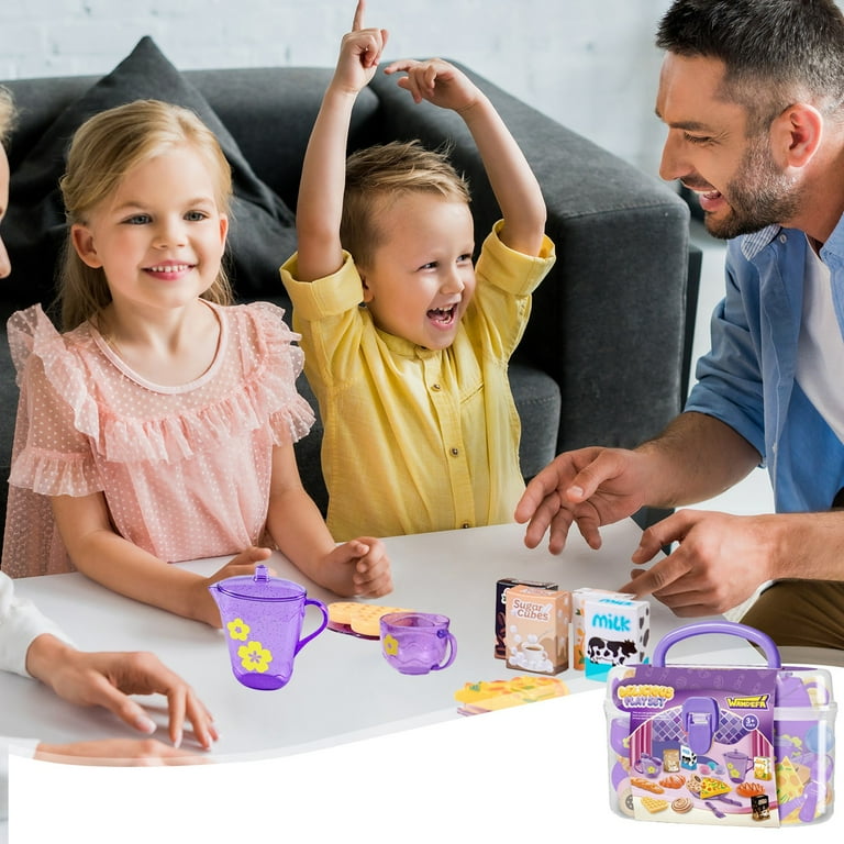 Viflosae Toddler Play Sets 25PCS Household Kitchen Utensils Tea