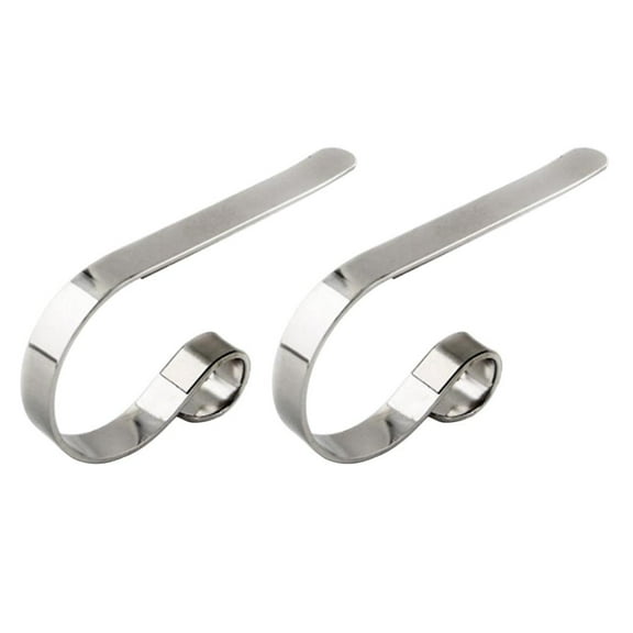2x Christmas Stocking Hook Kitchen Non-Skid Metal Hanger Grip Party Decor