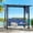 blue, variant on VEIKOUS 9 x 5ft Outdoor Pergola W/3-Person Porch Swing and Adjustable Curtains,  Patio Pergola  W/ Hanging 2-in-1 Converting Swing for Deck, Gray