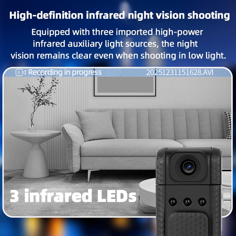 WiFi Mini Camera Full HD 1080P Outing Sport DV Night Vision Camcorder Back Clip Motion Camcorders Cam 180 Rotating Len Recorder