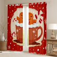 thumbnail image 2 of Manfei Cartoon Gingerbread Man Blackout Curtains Set of 2 (52x84 Each),Merry Christmas Window Curtains,Happy New Year Curtains and Drapes For Boys Girls,Microfiber Bedroom Decor, 2 of 6