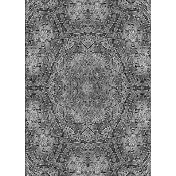 Ahgly Company Machine Washable Indoor Rectangle Transitional Black Area Rugs, 3' x 5'
