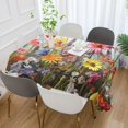 thumbnail image 5 of Wildflowers Rectangle Tablecloth Waterproof Polyester Table Clothative Stain Resistant & Wrinkle Resistant Washable Table Cover for Dining Table/Party/Camping 60x60 Inch Decor Gift, 5 of 7