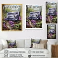 thumbnail image 4 of Designart "Floral Melody with Cassette Tape II" Fashion Framed Wall Art - Modern Purple Cassette Tapes Entryway Framed Wall Art Print, 4 of 6
