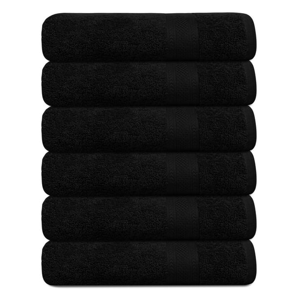Juego de toallas de baño TEXCRAFT Premium, 100% algodón, 24 x 48 cm, paquete de 6