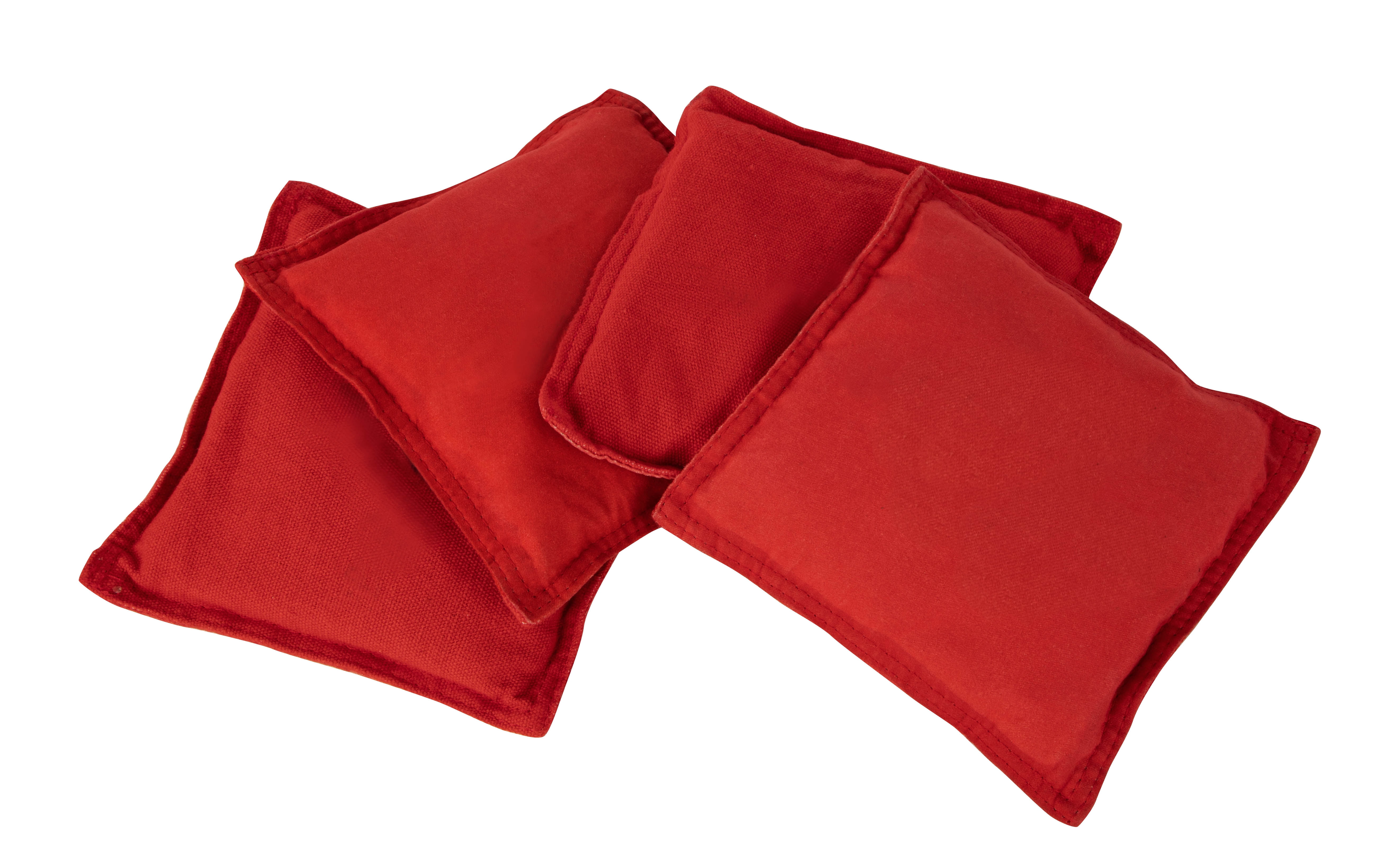 MD Sports Official Size Nylon Dual Sided Stick & Slide Bean Bags, Red