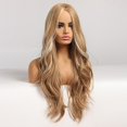 thumbnail image 4 of EASIHAIR-Peluca de cabello sintético para mujer, cabellera artificial largo con degradado Rubio, parte media, alta densidad, resistente al calor, para Cosplay, 4 of 4
