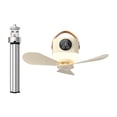 thumbnail image 3 of Ventilador de techo portátil con luz LED multifuncional, recargable por USB y ajustable. Crema, 3 of 9