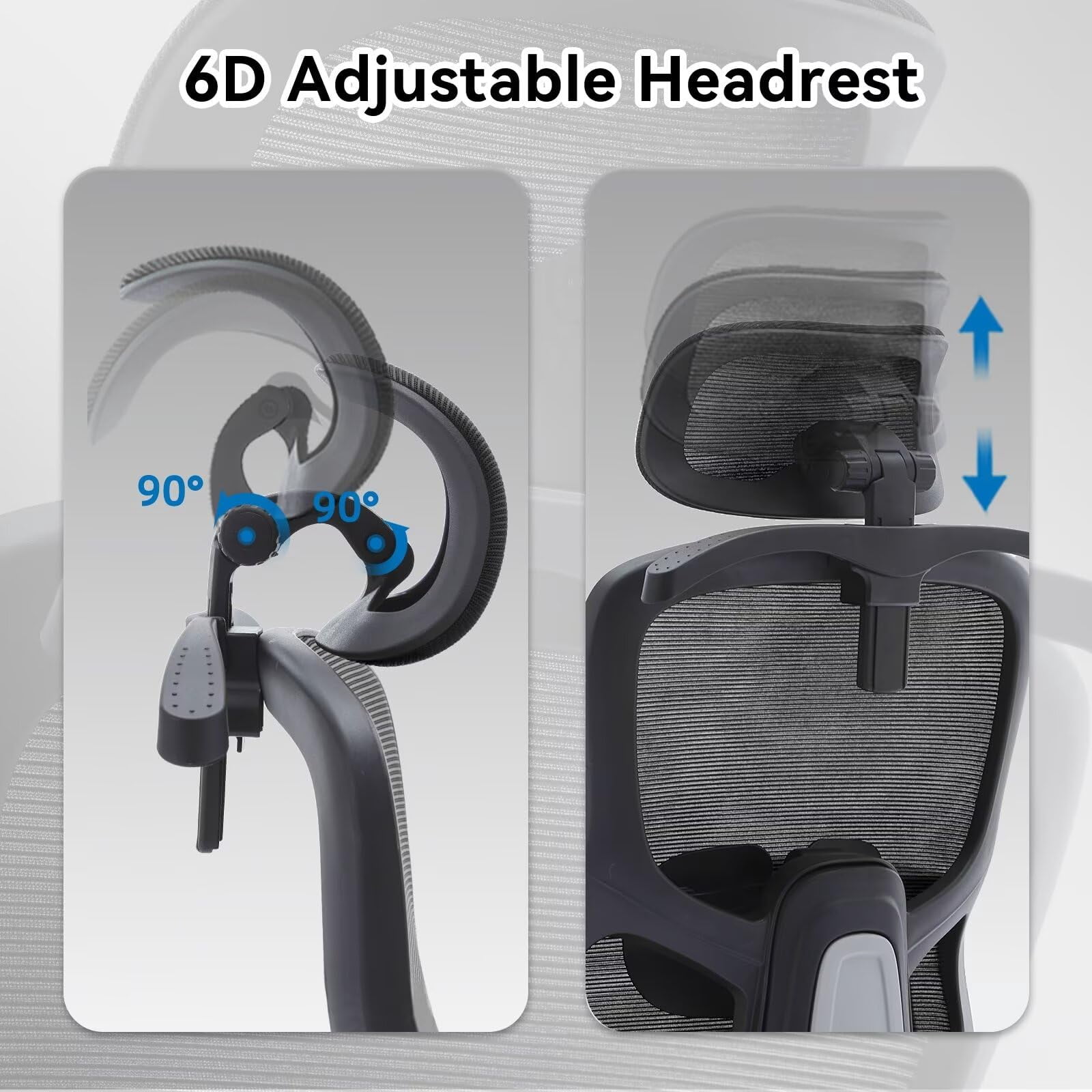 Ergonomic Office Chair With adjustable Lumbar Support, Breathable Mesh, Rotating tilt Lock, Black