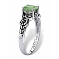 thumbnail image 2 of PalmBeach Jewelry Cushion-Cut Simulated Birthstone Butterfly and Scroll Ring in Antiqued Sterling Silver, 2 of 4
