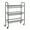 Black, variant on Household Essentials 3-Tier Slim Storage Cart, Heavy-Duty Steel Frame, Smooth Casters with Locks, Chrome-Like Powder Coat Finish, Arched Handles, Easy to Assemble, Modern, Compact, Silver