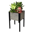 thumbnail image 5 of 17-inch Elevated Planter Box Wood Texture/ Grey, 5 of 5