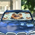 thumbnail image 4 of WOBOGO Shepherd Dog Car Windshield Sunshades Autopilot Lightweight Accordion Sun Visor 57×31.5in, 4 of 8